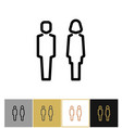 man and woman icon boy and girls bathroom symbols vector image vector image