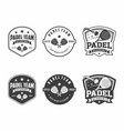 padell logo emblem collections designs template vector image vector image