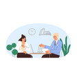 patient visiting doctors office woman with health vector image vector image