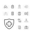 13 hospital icons vector image vector image