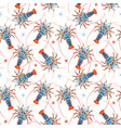 beautiful seamless sea life pattern vector image vector image
