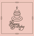 birthday card design vector image vector image