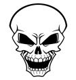 danger skull vector image vector image