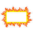 frame of stylized fire decorative element vector image