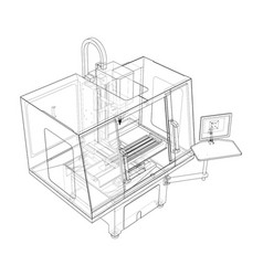 3d designer and cnc machine operator Royalty Free Vector