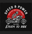 motorcycle vintage emblem vector image