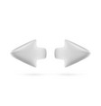 arrow left and right 3d arrows next and prev vector image vector image
