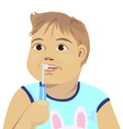 baby brush teeth vector image