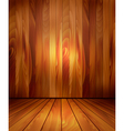 background with wooden wall and a wooden floor vector image vector image