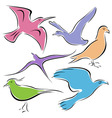 decorative bird vector image