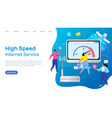landing page template of high speed internet vector image