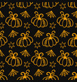 seamless pattern with cute colorful pumpkins vector image