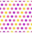 colorful polka dots on white background vector image
