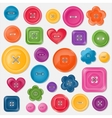 set of colored buttons vector image vector image