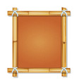 brown bamboo frame with vintage paper vector image