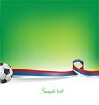 russian background with soccer ball vector image vector image