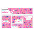 valentines day poster and banner templates set vector image