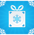 christmas postcard gift 1 vector image vector image