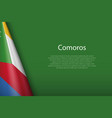 national flag comoros isolated on background vector image vector image