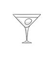 cocktail glass sketch icon vector image