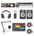 home recording equipment for music production vector image vector image