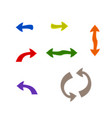 isolated colorful arrows set vector image
