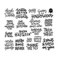set 18 halloween party hand lettering vector image vector image