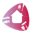 home repair and renovation symbol with tool vector image vector image