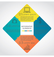 infographic elements with square 4 option vector image vector image