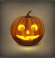 jack o lantern isolated on a transparent vector image vector image