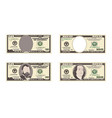 100 50 dollar banknotes vector image