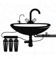filtration of tap water and plumbing vector image