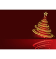 glowing christmas tree vector image vector image