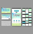 website design template and interface elements vector image vector image