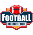american football college league badge logo vector image vector image