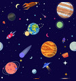 seamless pattern of planets in open space vector image vector image