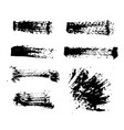 black ink spots set on white background ink vector image