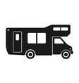 camper motorhome icon car for travel and tourism vector image