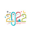 happy new year 2022 greeting card vector image