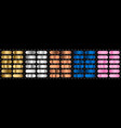 metal gradient set gold silver bronze colorful vector image vector image
