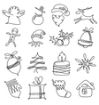 christmas minimalistic icons vector image