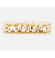 congratulations text with confetti transparent vector image