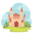 fairy tale castle or medieval fortress sights vector image