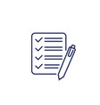 survey or test line icon vector image