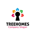 tree homes design vector image