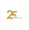 25 year anniversary template design vector image