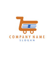 shopping cart design vector image