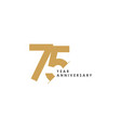 75 year anniversary template design vector image