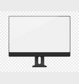 blank white computer screen mockup vector image