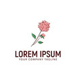 flower logo hand drawn style design concept vector image vector image
